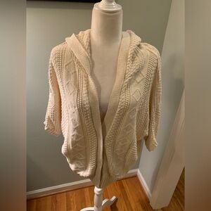 Free People Cream Knit Cardigan, XS